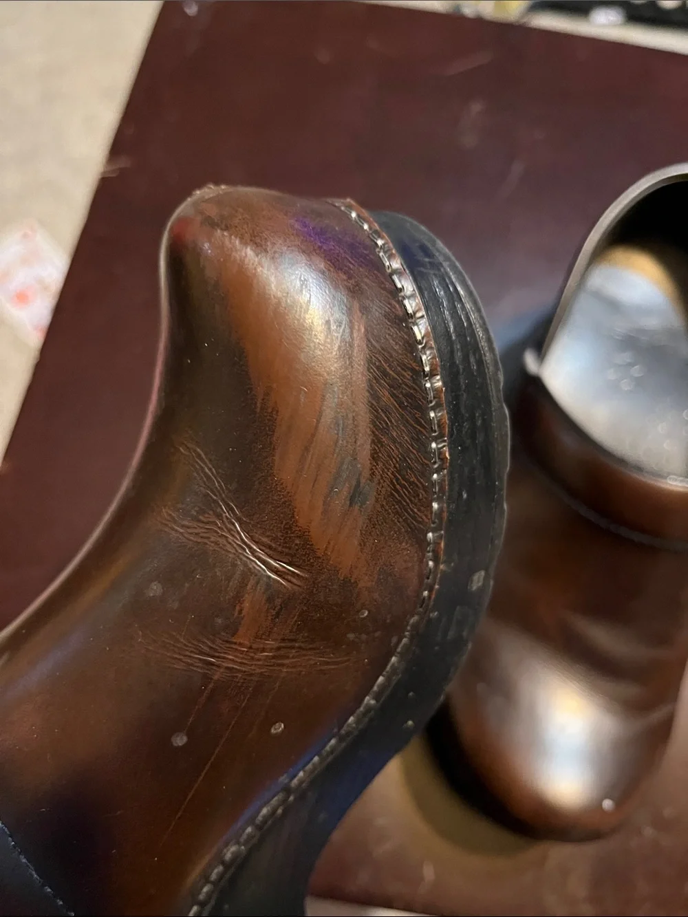 Dansko Brown Leather Slip-On Clogs - Picture 12 of 15